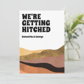 Modern Simple We krijgen gehitte Boho Wedding Save The Date (Staand voorkant)