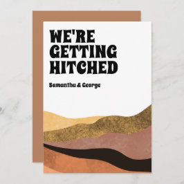 Modern Simple We krijgen gehitte Boho Wedding Save The Date