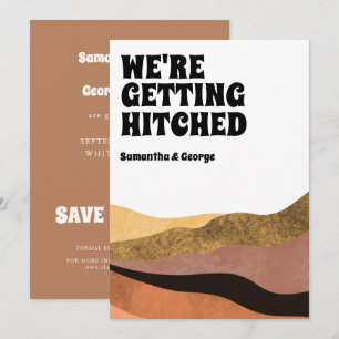 Modern Simple We krijgen gehitte Boho Wedding Save The Date