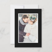 Modern Simple Wedding Black Bedankkaart (Achterkant)