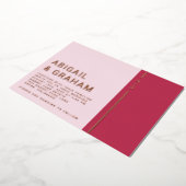 Modern Simple Wedding Folie Uitnodiging (Gedraaid)