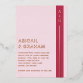 Modern Simple Wedding Folie Uitnodiging (Voorkant)