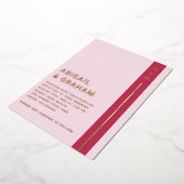 Modern Simple Wedding Folie Uitnodiging (Gedraaid)