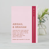 Modern Simple Wedding Folie Uitnodiging (Staand Voorkant)