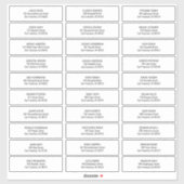 Modern + Simple Wedding Guest Names Adres Sticker (Vel)