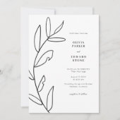 Modern Simple Wedding Invitation Kaart (Voorkant)
