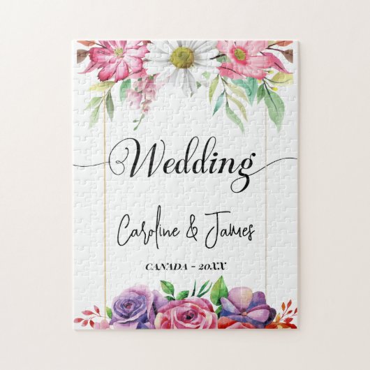 Modern Simple wedding Photo Legpuzzel (Verticaal)