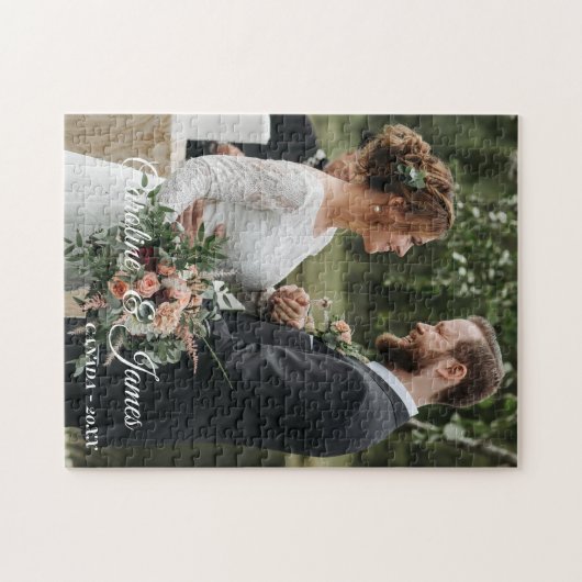 Modern Simple wedding Photo Legpuzzel (Horizontaal)