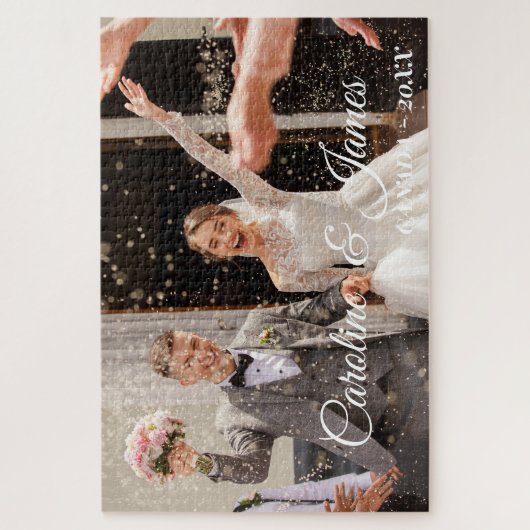 Modern Simple wedding Photo Legpuzzel (Verticaal)