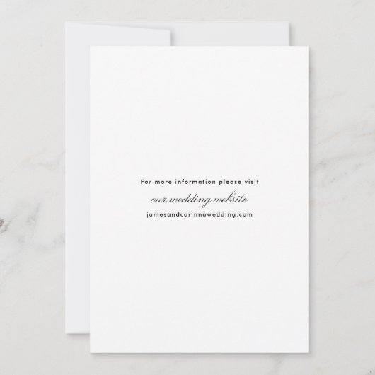 Modern Simple Wedding Photo Save The Date (Achterkant)