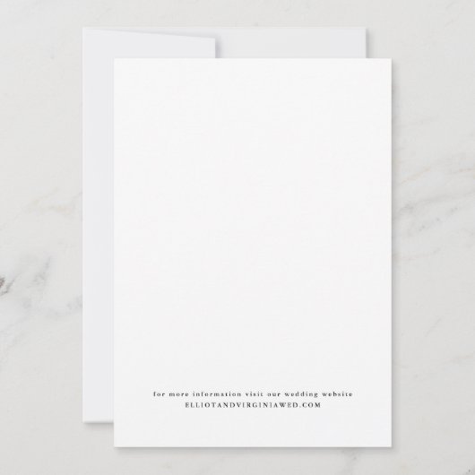 Modern Simple Wedding Photo Save The Date (Achterkant)