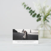 Modern Simple Wedding Photography Visitekaartje (Staand voorkant)