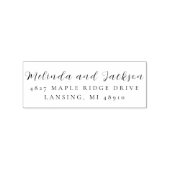 Modern Simple Wedding Rubberstempel (Afrduk)
