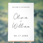 Modern Simple Wedding Welkom Acryl Bord (Neutraal)