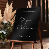 Modern Simple Wedding Welkom Acryl Bord