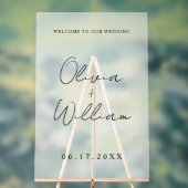 Modern Simple Wedding Welkom Acryl Bord (Neutraal)