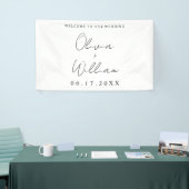Modern Simple Wedding Welkom Spandoek (Beurs)
