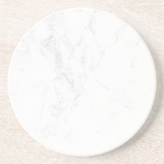 Modern Simple White Marble Rustic Paper Coaster Zandsteen Onderzetter (Voorkant)
