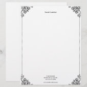 Modern Simple White Professional Briefhoofd (Voorkant / Achterkant)