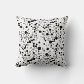 Modern Simple White Terrazzo Black Kussen (Achterkant)