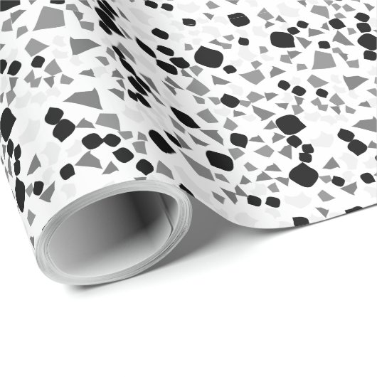 Modern Simple White Terrazzo Cadeaupapier (Rol Hoek)