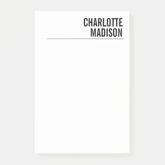 Modern Simple White Trendy Minimalist Plain  Post-it® Notes (Voorkant)