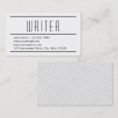 Modern Simple White Writer-Visitekaartje Visitekaartje (Voorkant / Achterkant)