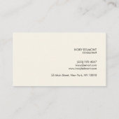 Modern Simple Yellow White Minimal Visitekaartje (Achterkant)