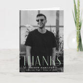 Modern Simplicity Mint Photo Graduation Bedankkaart (Voorkant)