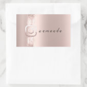 Modern Simply Makeup Social Instagra Logo Rechthoekige Sticker (Tas)