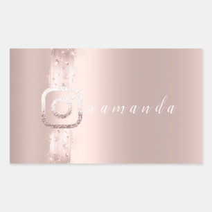 Modern Simply Makeup Social Instagra Logo Rechthoekige Sticker
