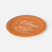 modern Sinaasappel | Afgestudeerd Papieren Bordje (Gekanteld)