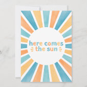 Modern Sinaasappel Blauwgroen hier komt het Son Ba Kaart (Achterkant)