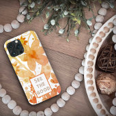 Modern Sinaasappel Bloemen Trendy Quote Case-Mate iPhone Case