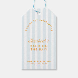 Modern  Sinaasappel & Blue Bachelorette Gift Cadeaulabel