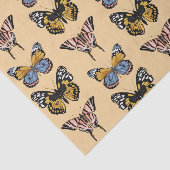 Modern Sinaasappel Boho vlinder bloemmotief Tissuepapier (Detail)