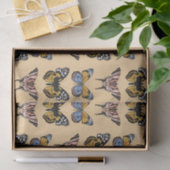 Modern Sinaasappel Boho vlinder bloemmotief Tissuepapier (Geschenk)