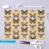 Modern Sinaasappel Boho vlinder bloemmotief Tissuepapier (Craft)