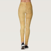 Modern Sinaasappel Bruin Elegant Gebruikt Oud Papi Leggings (Achterkant)