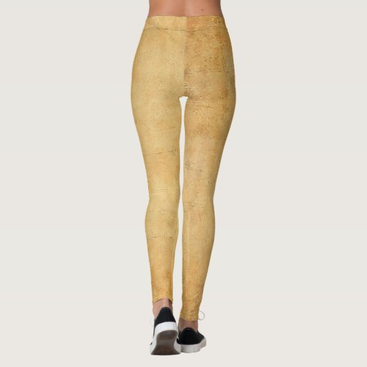 Modern Sinaasappel Bruin Elegant Gebruikt Oud Papi Leggings (Achterkant)