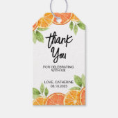 Modern Sinaasappel Citrus Slice Verjaardagscadeau  Cadeaulabel (Voorkant)