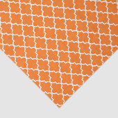 Modern Sinaasappel en wit Marokkaanse Quatrefoil Tissuepapier (Detail)
