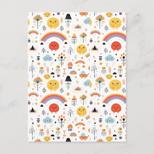 Modern Sinaasappel en zwarte pompoen boo Briefkaart (Voorkant)