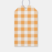 Modern Sinaasappel Plaid Vrolijk kerstfeest Cadeaulabel (Achterkant)