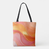 Modern Sinaasappel roze en goud- Tote Bag (Achterkant)