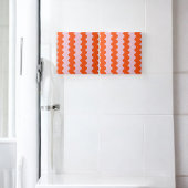 Modern Sinaasappel Roze Groovy Stripe Minimalist S Tegeltje