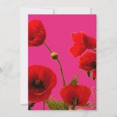 Modern Sinaasappel Roze Waterverf Bloemen Boho Huw Kaart (Achterkant)