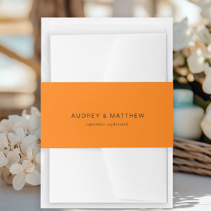 Modern sinaasappel uitnodigingen wikkel