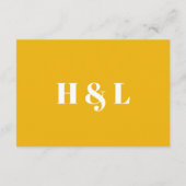 Modern Sinaasappel Vette Bruiloft Details Kaart (Achterkant)