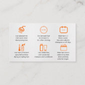 Modern Sinaasappel Zorg voor je haar Kaart Kortingskaartje (Achterkant)